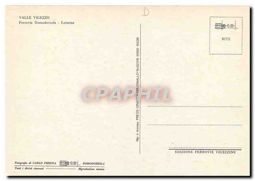 CPM VALLE VIGEZZO — Verso