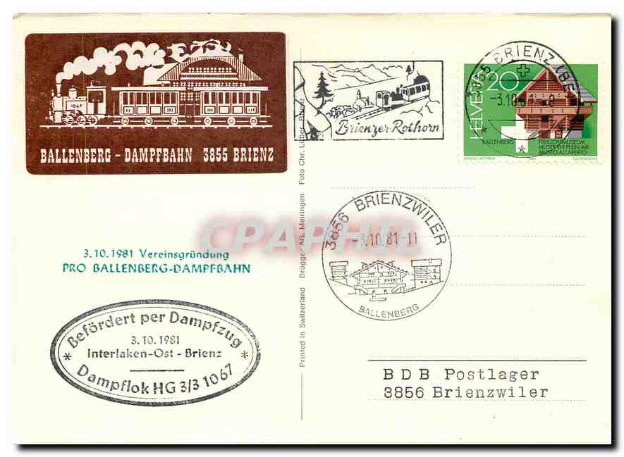 CPM BDB Postlager — Verso