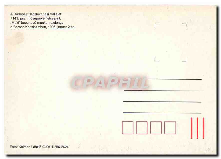 CPM A Budapesti Kozlekadesi Vallalat — Verso