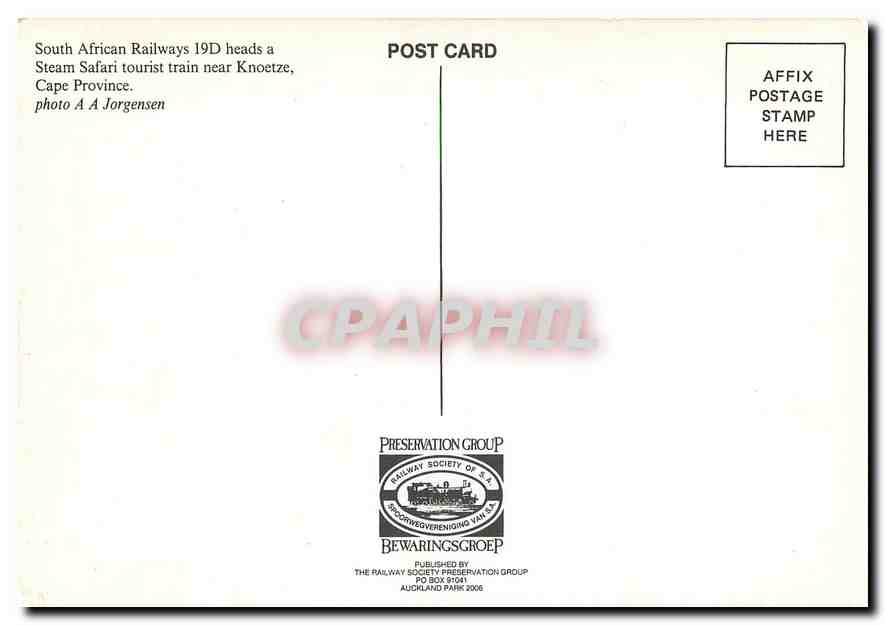 CPM South African Railways — Verso