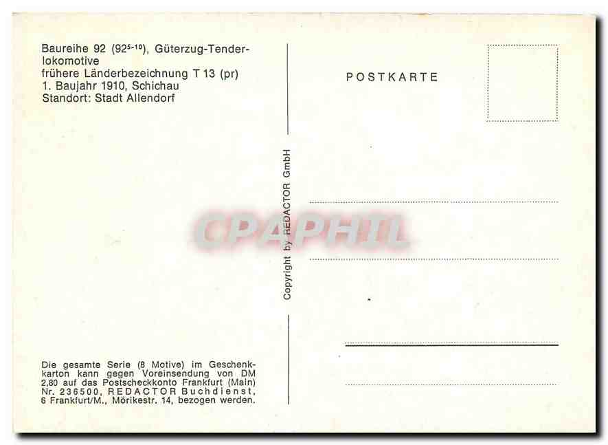 CPM Baureihe 92   Guterzug-Tenderlokomotive — Verso