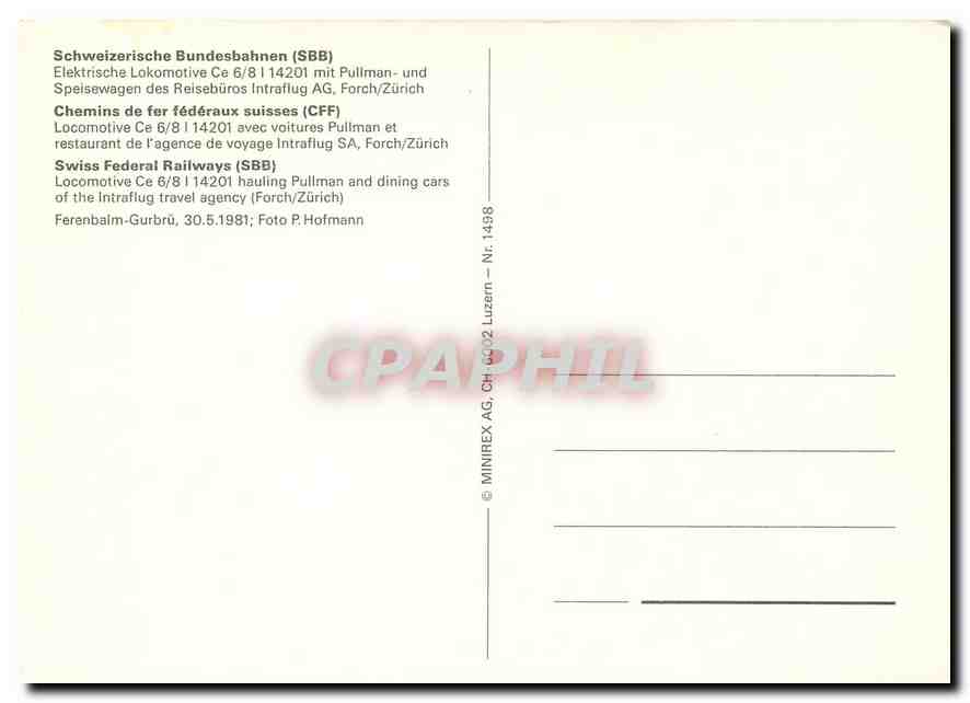 CPM Chemins de fer federaux suisses (CFF) — Verso