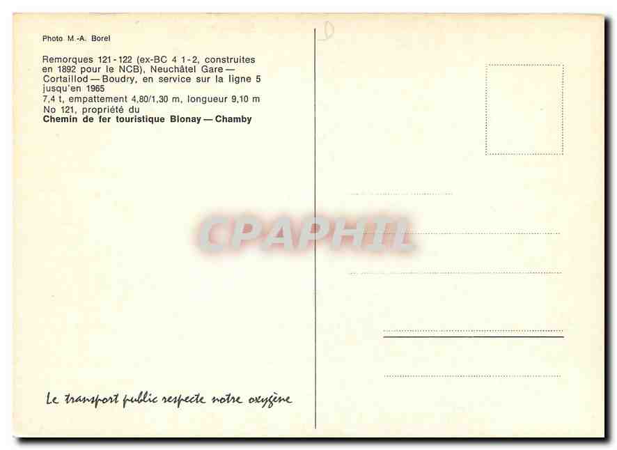 CPM Remorques 121-122 — Verso