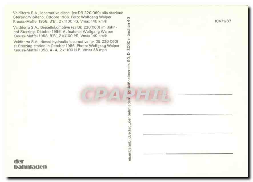 CPM Valditerra S.A. diesel-hydraulic locomotive — Verso