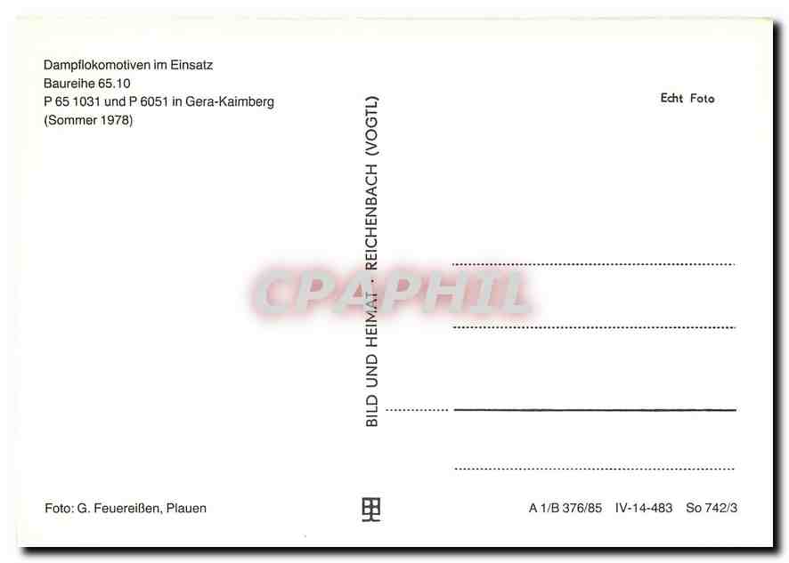 CPM Dampflokomotiven im Einsatz — Verso