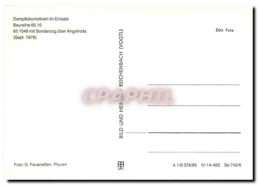 CPM Dampflokomotiven im Einsatz — Verso