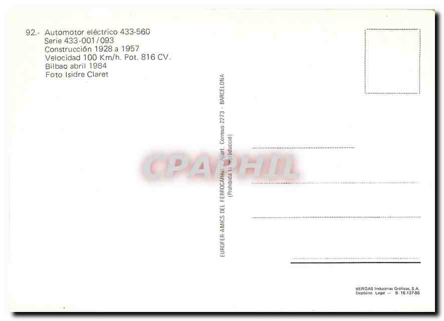 CPM Automotor electrico 433-560 — Verso