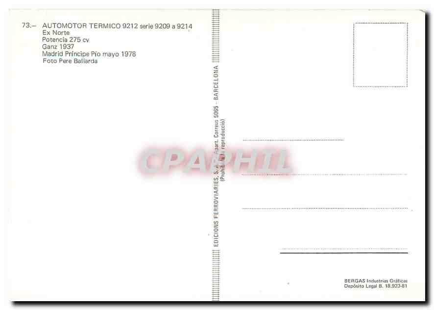 CPM AUTOMOTOR TERMICO 9212 serie 9209 — Rückseite