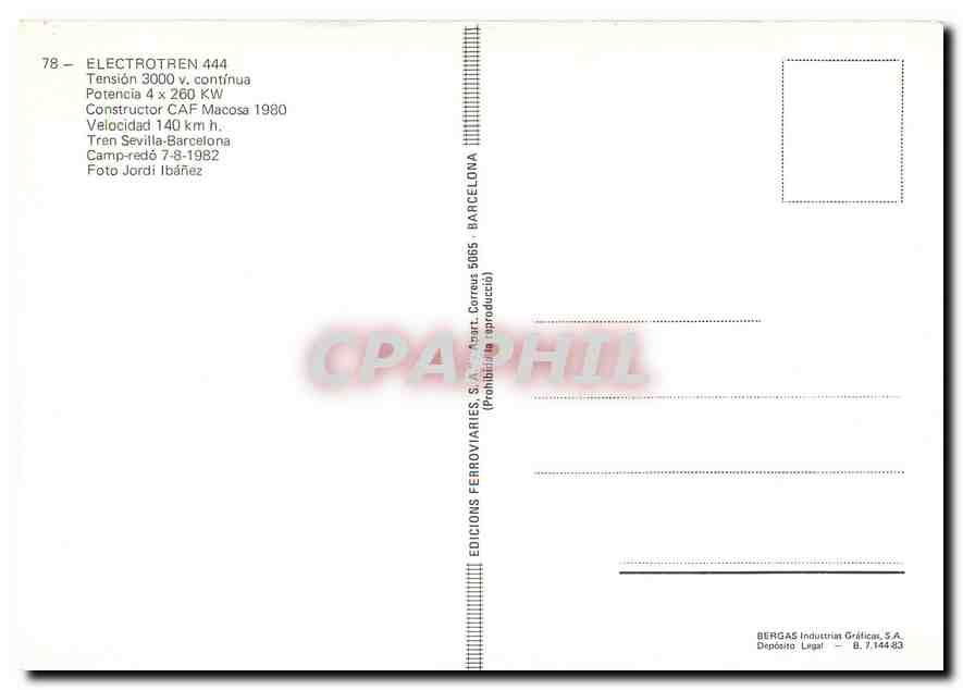 CPM ELECTROTREN 444 — Verso