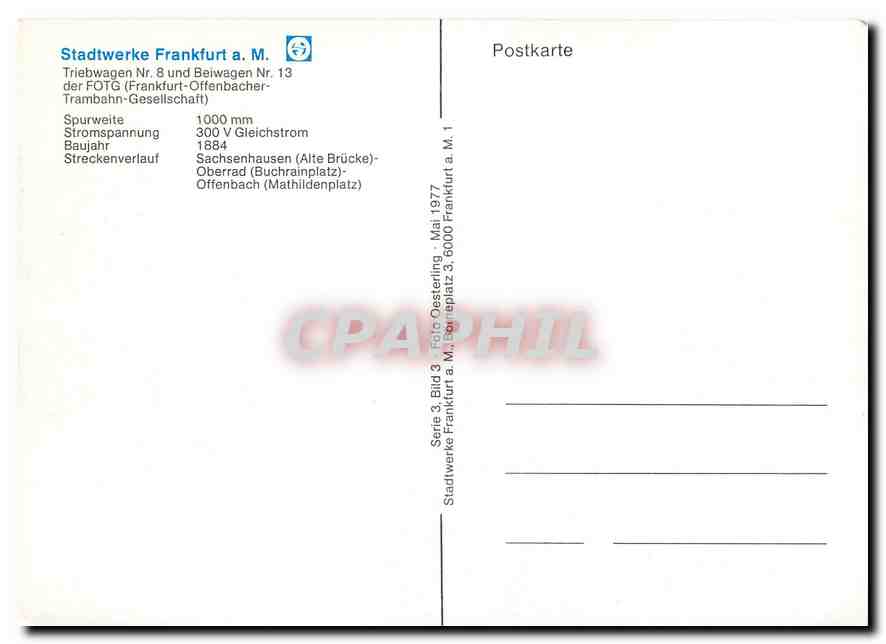 CPM Stadtwerke Frakfurt a.M. — Verso
