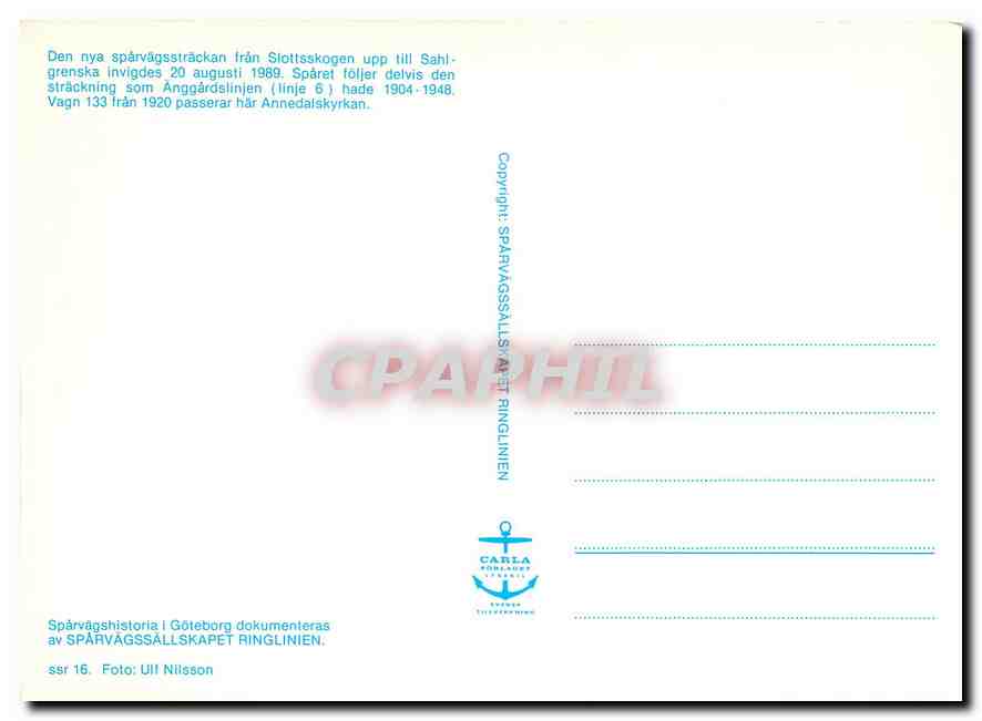 CPM Sparvagshistoria l Goteborg — Verso