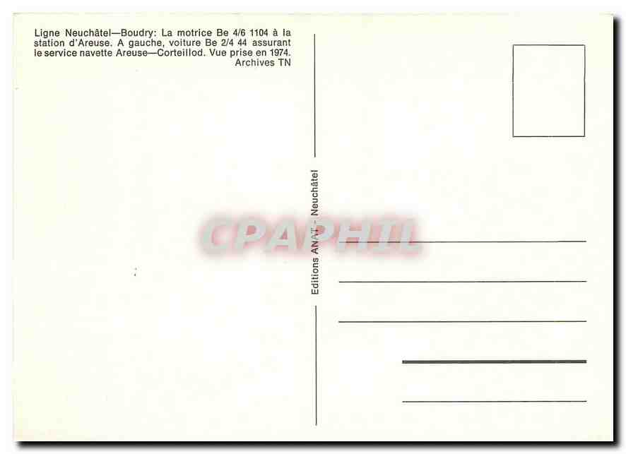 CPM Ligne Neuchatel-Boudry — Verso