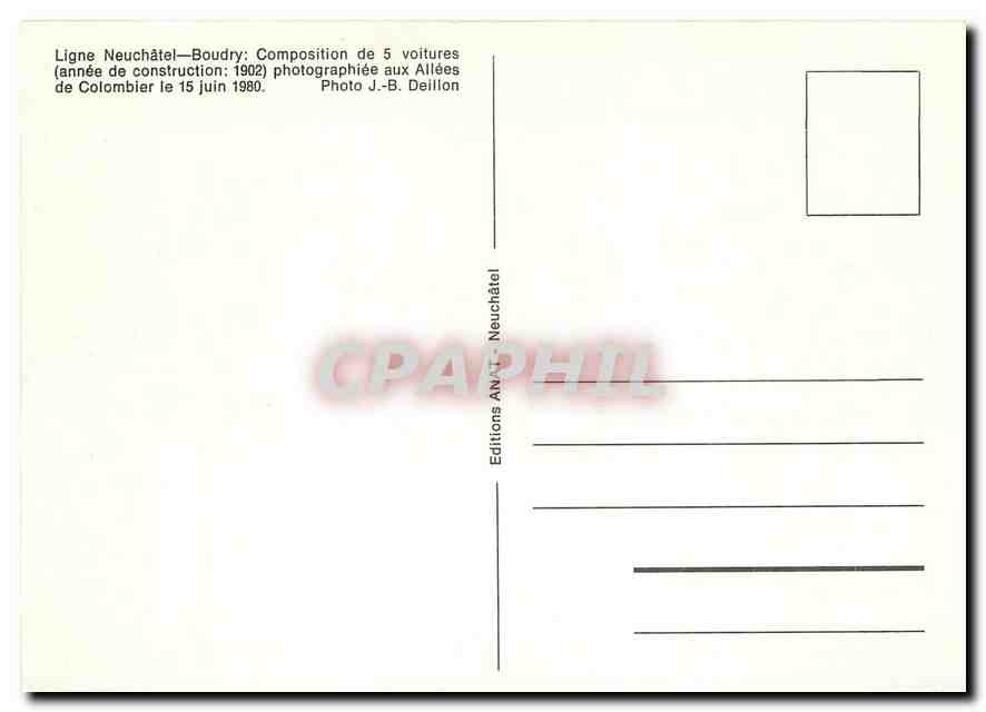CPM Ligne Neuchatel-Boudry — Verso