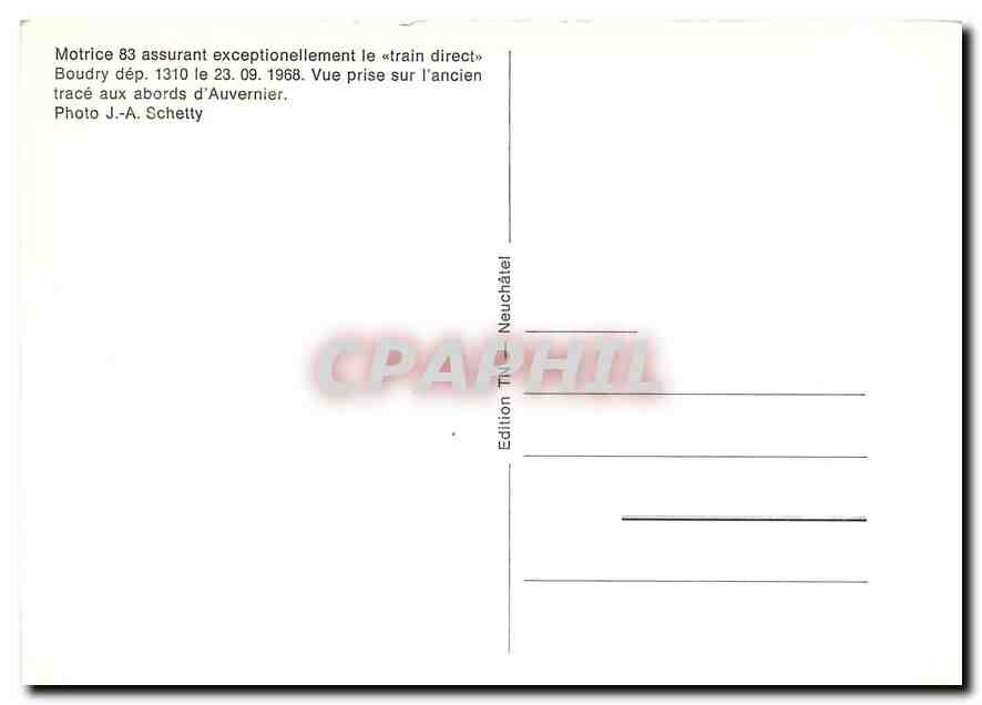 CPM Train direct Boudry — Verso