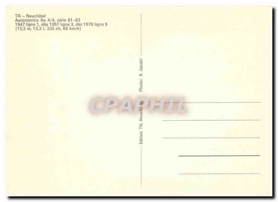 CPM Neuchatel — Verso