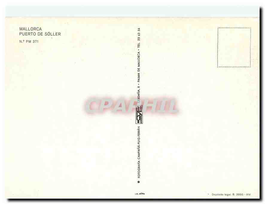 CPM MALLORCA PUERTO DE SOLLER — Verso
