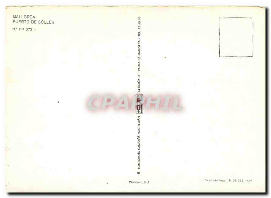 CPM MALLORCA PUERTO DE SOLLER — Rückseite