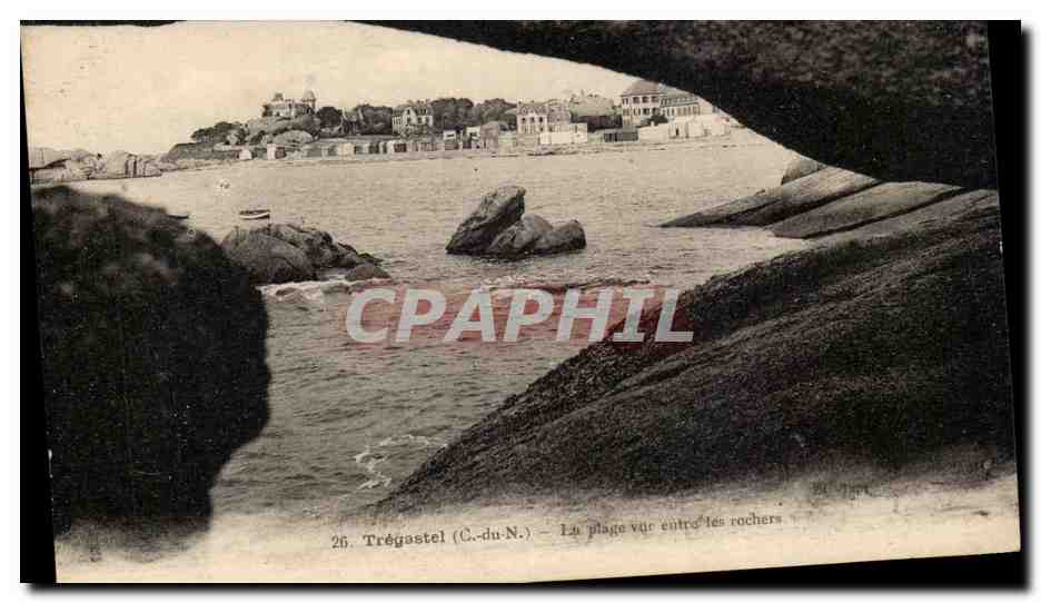 Trégastel (C.-du-N.) — Ansicht der Strand zwischen den Felsen — n°26