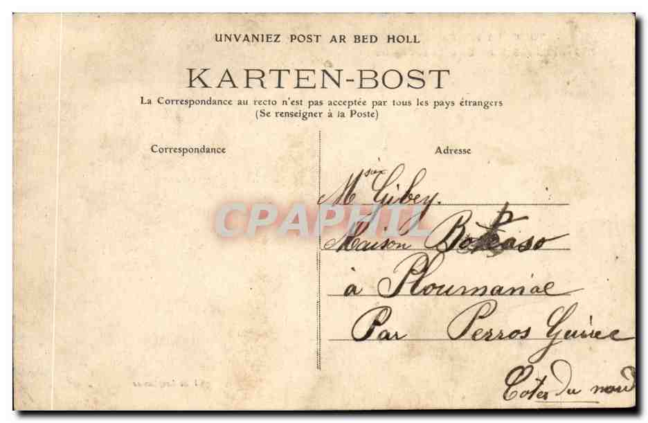Trégastel — Un coin de l'Église — Toute la Bretagne — Rückseite
