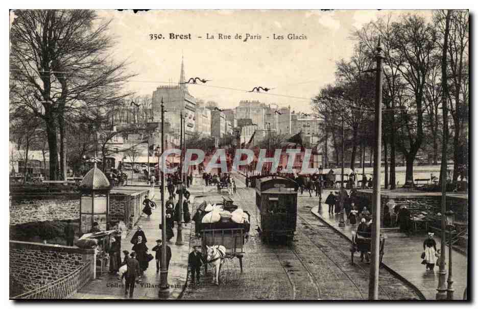 Brest CPA La rue de Paris Les Glacis