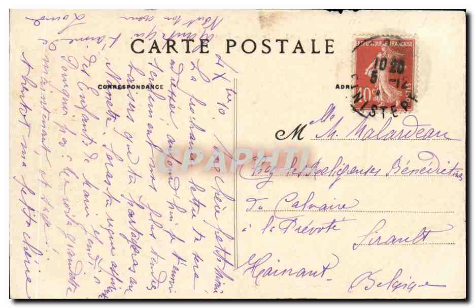 Brest CPA La rue de Paris Les Glacis — Rückseite