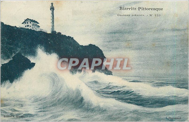 CPA BIARRITZ-Pittoresque Chambre d'amour Phare