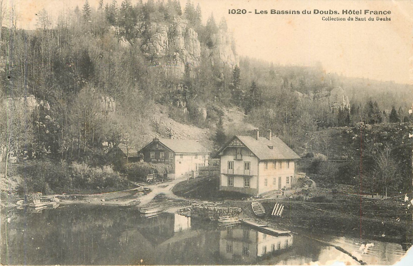 CPA Les bassins du Doubs.Hotel France