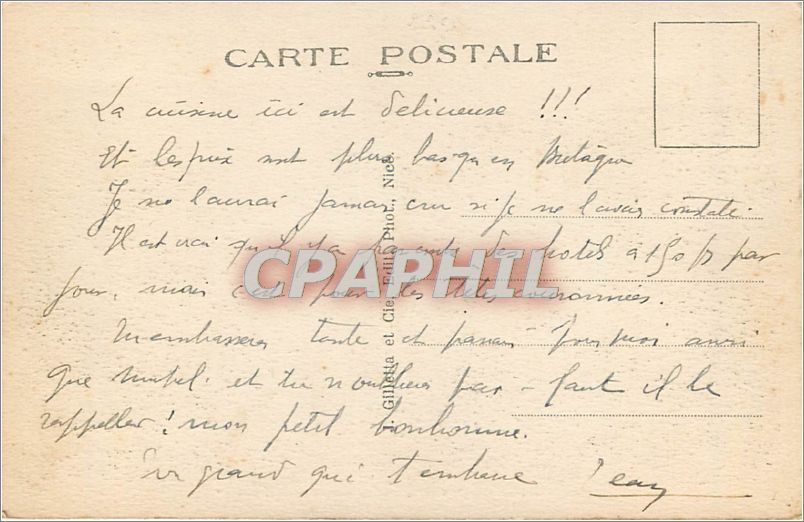 CPA NICE-Jardin des Palmiers Albert 1er — Rückseite