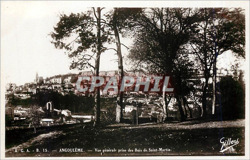 Angoulême — Vue générale prise des Bois de Saint-Martin — Gilbert