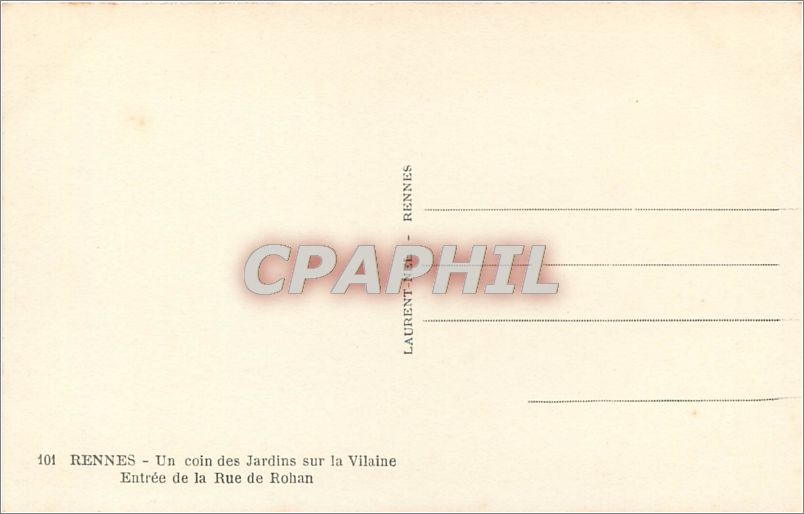 Rennes - Un coin des Jardins sur la Vilaine - Entrée de la Rue de Rohan — Laurent — Reverso