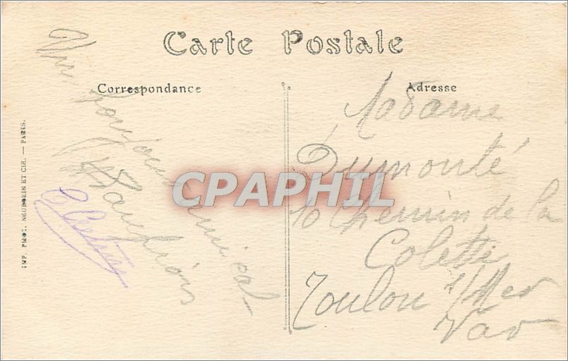 CPA monaco-Le Palais du Prince et la Montée du Palais — Rückseite