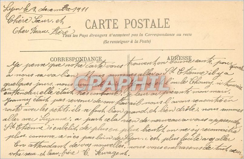 LYON - La Gare de Perrache et l'Hôtel Terminus - A. C. — Verso