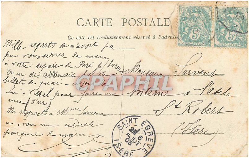 CPA Weick-Saint-Dié (Depose)N°3343 — Rückseite