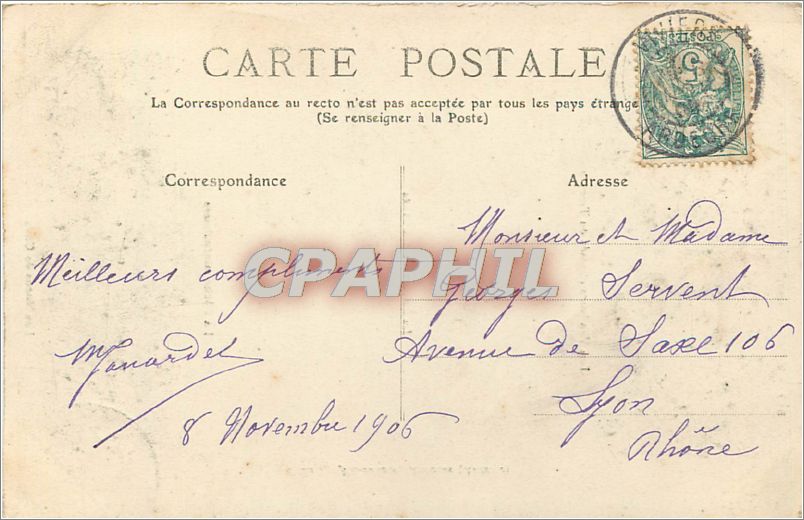 CPA VIVIERS- Les Gobellins de la Cathédrale Les vendeurs chasses du temple Le lavement des pieds — Rückseite