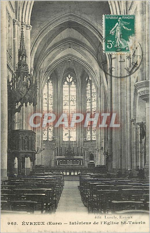 Évreux (Eure) — Intérieur de l'Église St-Taurin — édit Loncle, Évreux