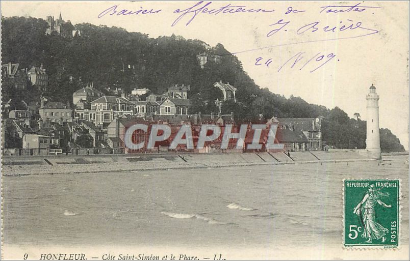 CPA HONFLEUR Cote Saint - Simeon et le Phare.LL