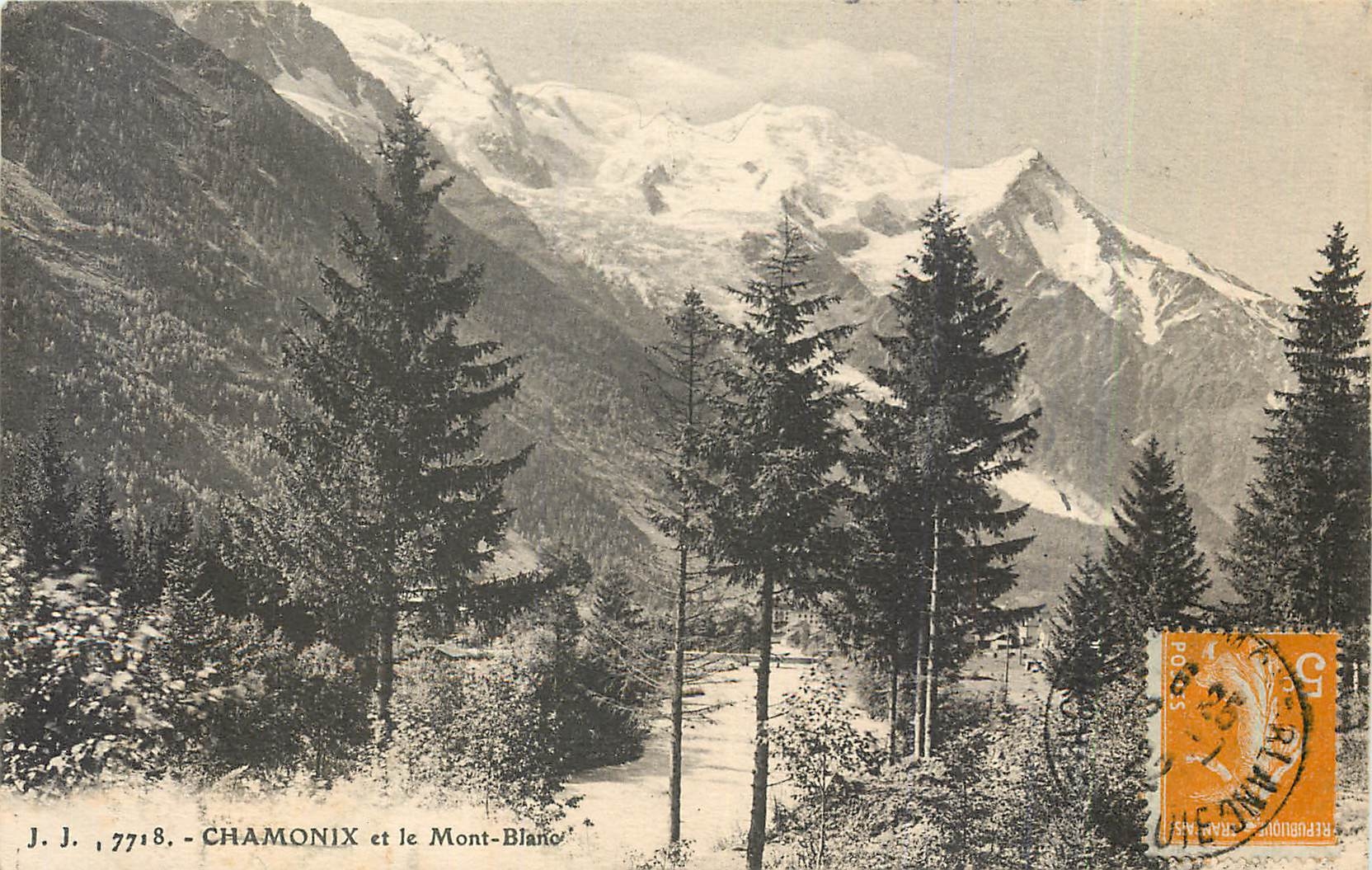 CPA J J 7718 CHAMONIX et le Mont-Blanc