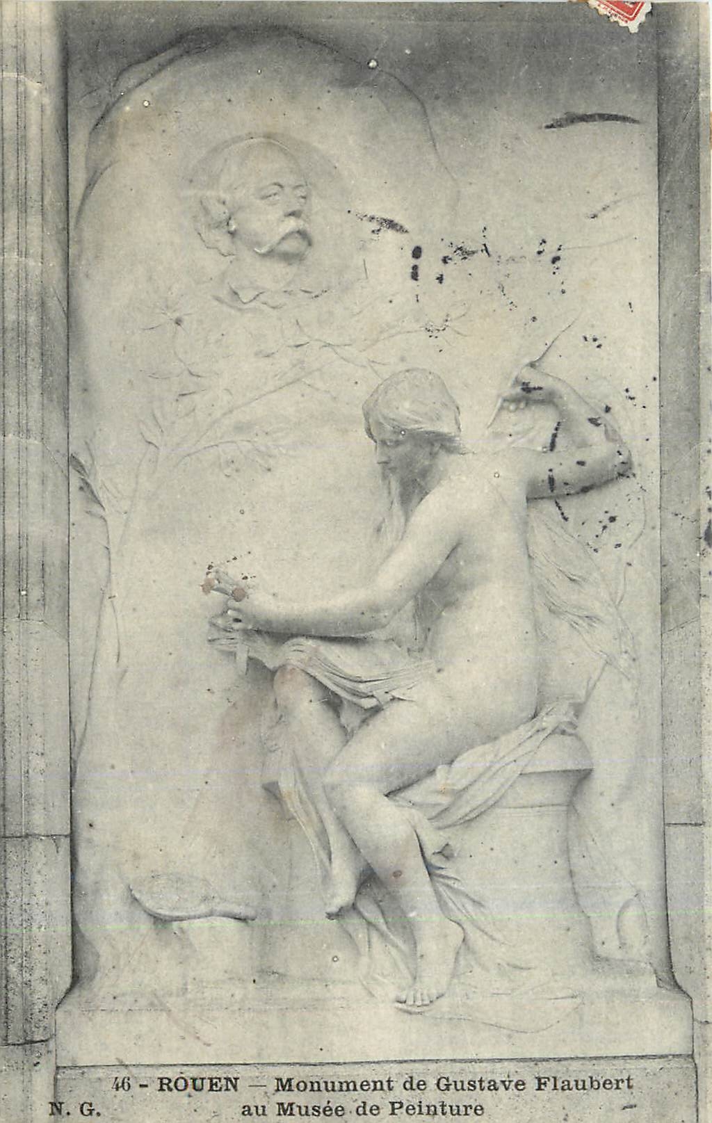CPA ROUEN-Monument de Gustave Flaubert au Musée de Peinture