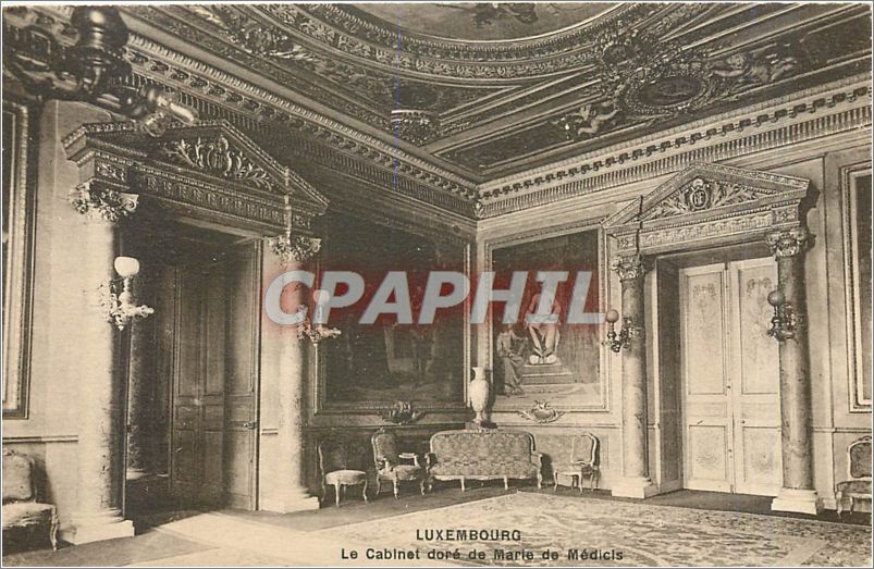 CPA luxembourg.Le Cabinet doré de Marie de Médicis