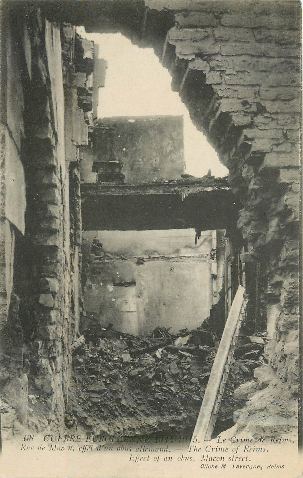 CPA GUERRE EUROPEENNE 1915-1914 Le crime de Reims