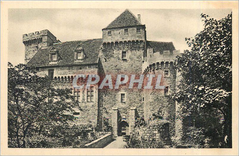 CPA CHATEAU DE CASTELNAU-BETENOUX( Fondation Jean Moulierat) Detail de la façade u Nord
