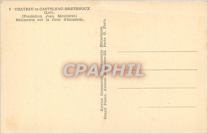 Château de Castelnau-Bretenoux — Lot — Fondation Jean Moullérat — Achterkant