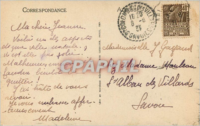 Saint-Malo — La Plage et Le Château — LL — Verso