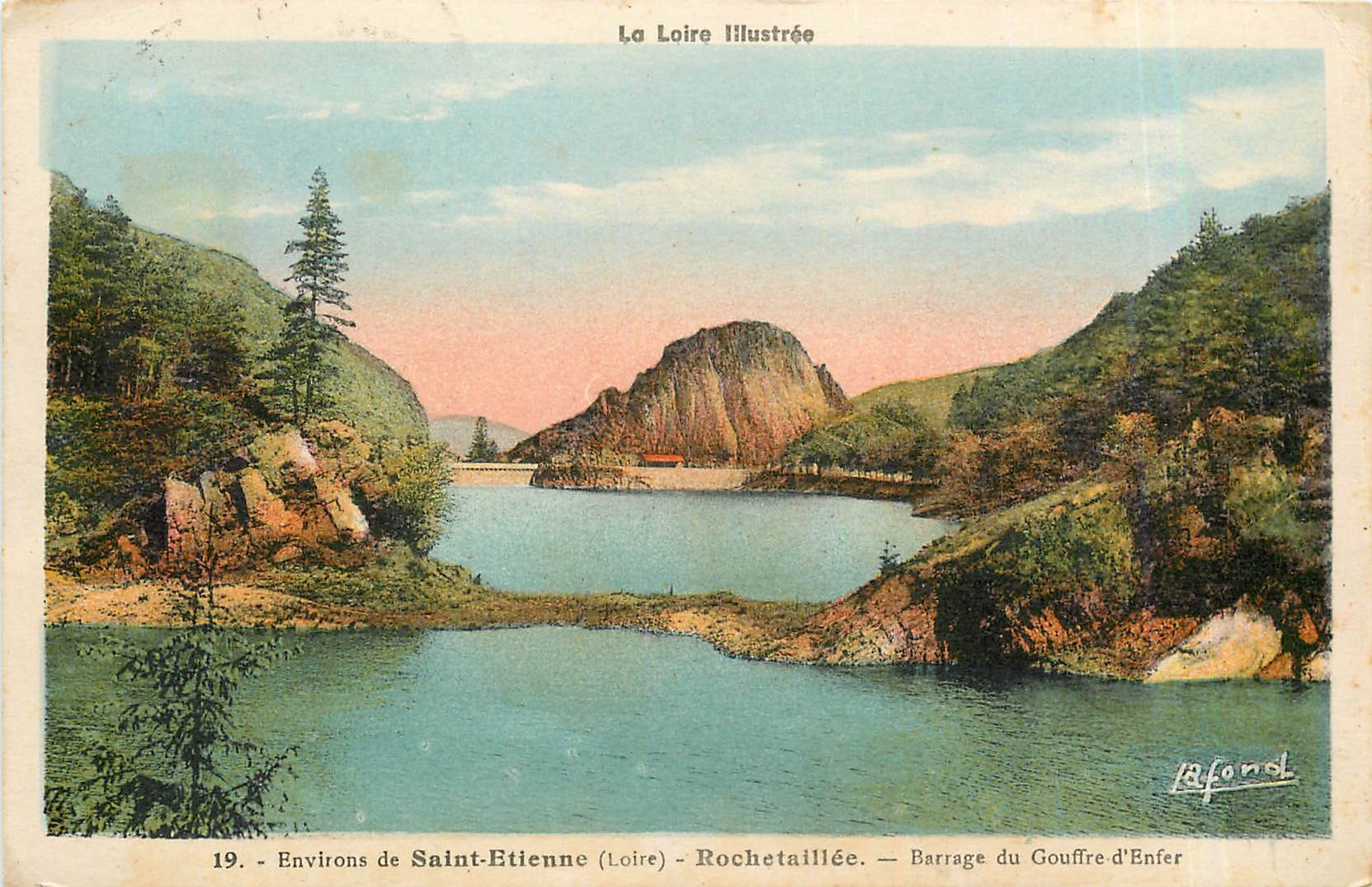 CPA 19 Environs de saint-Etienne (Loire)Rochetaillée-barrage du Gouffre d'Enfer
