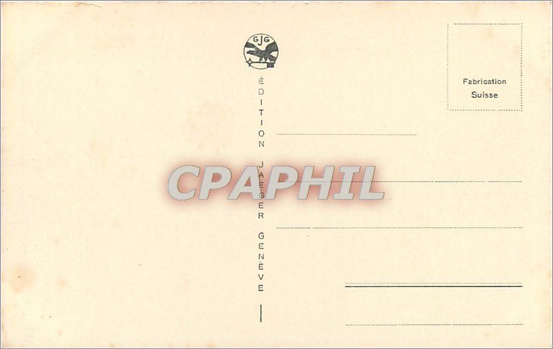 CPA Geneve  Ile J.J Rousseau et le Mot-Blanc — Verso