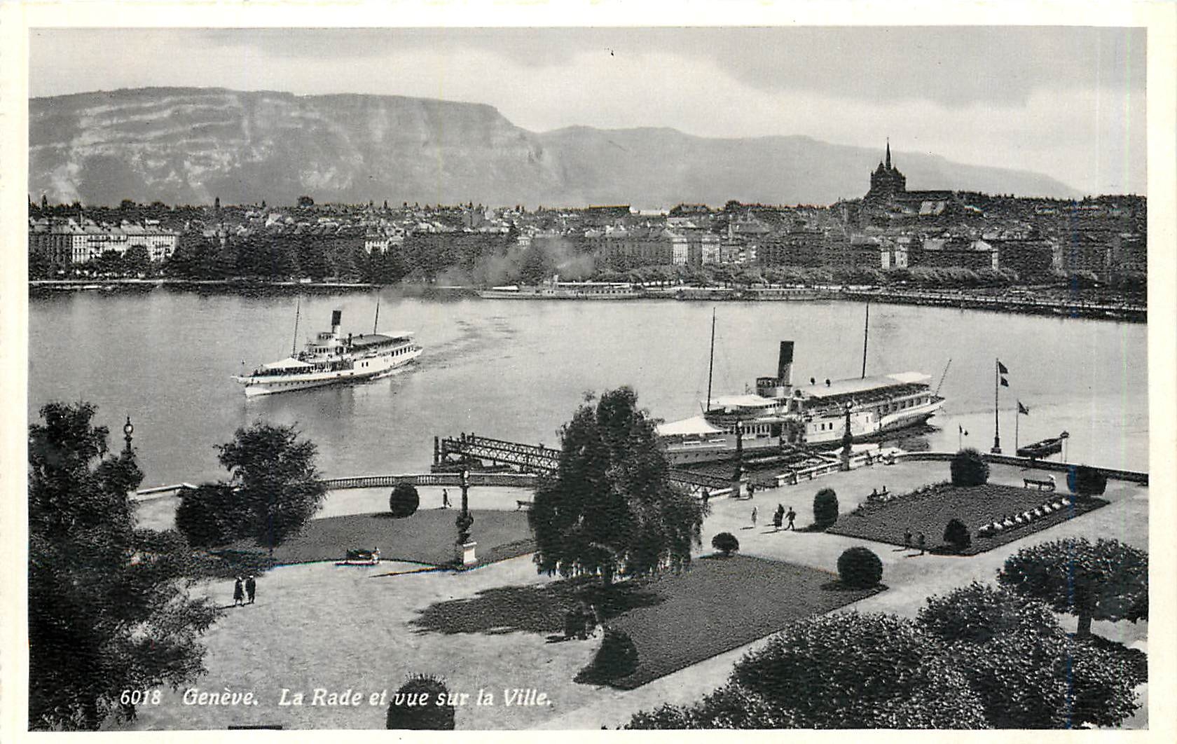 CPA Geneve.L Rade et vue sur la ville