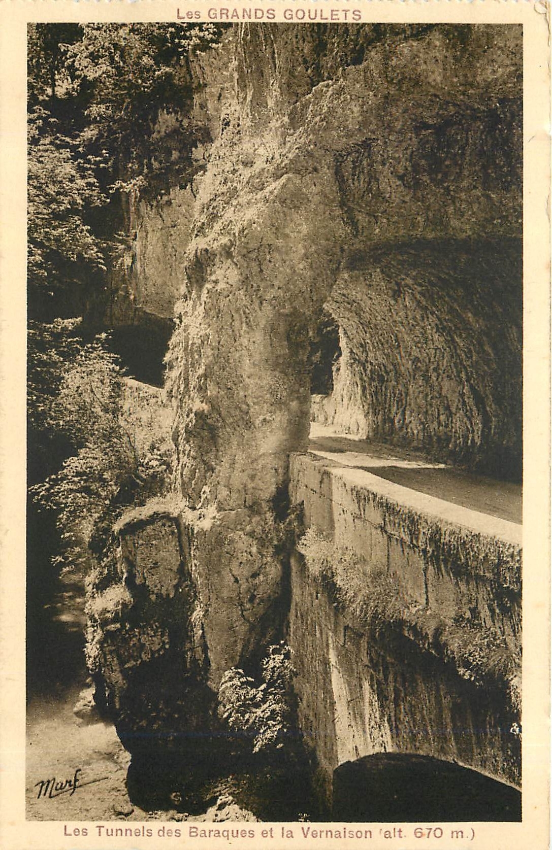 CPA Les tunnels des Baraques et la vernaison (alt670m)