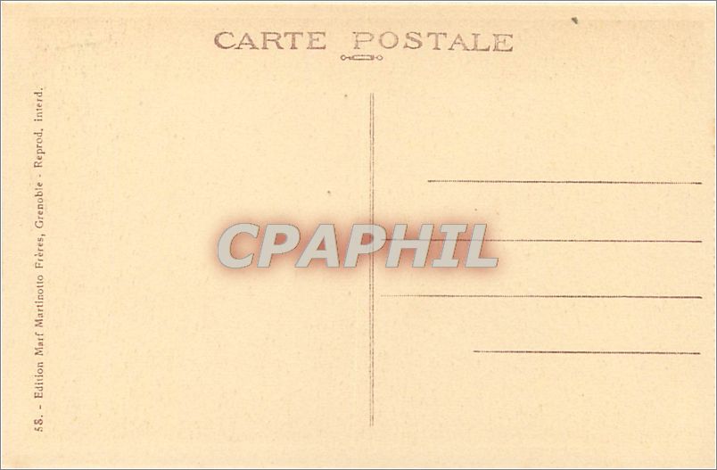 Les GRANDS GOULETS — Le Pont et les Tunnels de la Vernaison (alt 670 m) — Édition Marf Martinotto Frères — Verso