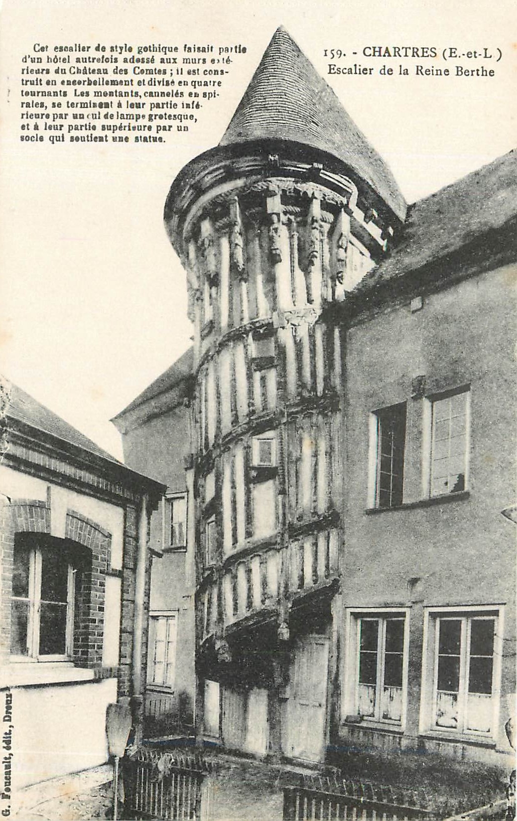 CPA Chartres (E et L) Escalier de la Reine Berthe