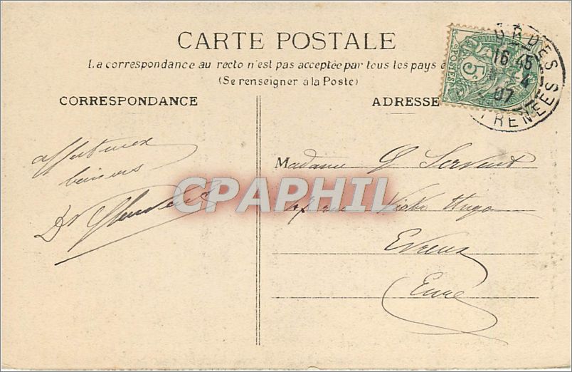 CPA LOURDES-Mosaique-Le Ceucufuement — Verso